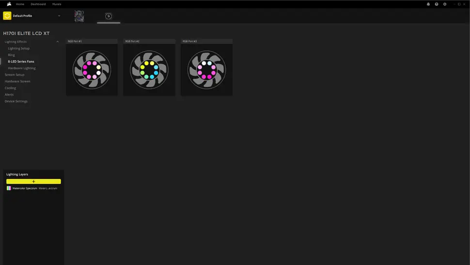 settings for each individual LED