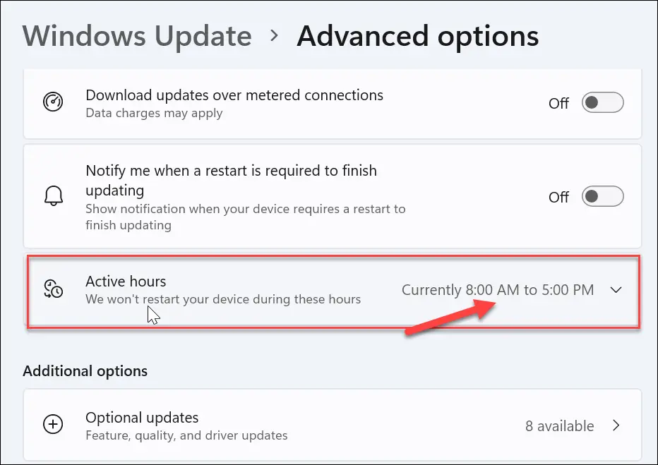 windows 11 active hours