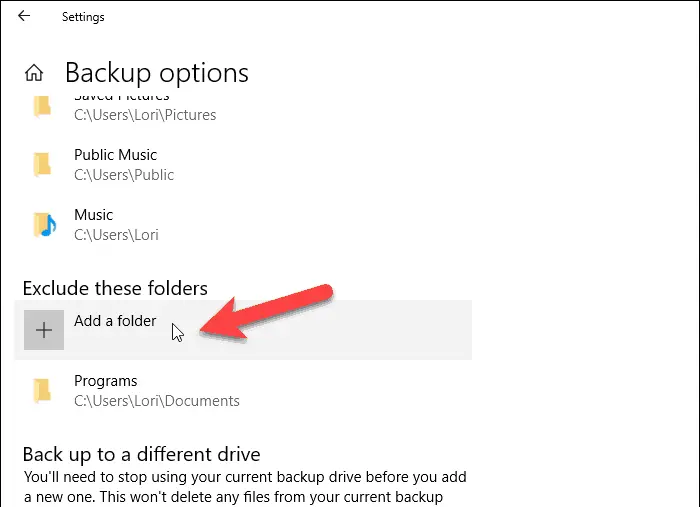 Add a folder
