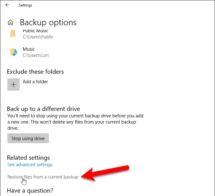 Restore-files