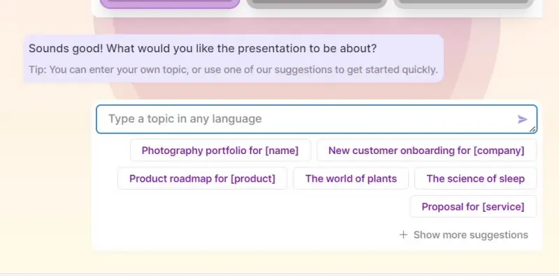 input a topic