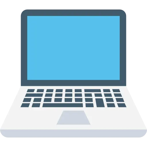 An icon with a laptop
