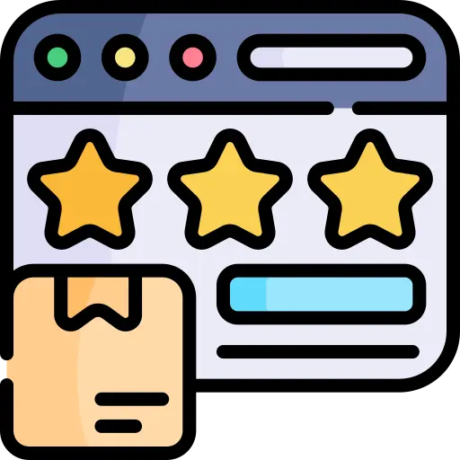 An icon showing ranking stars