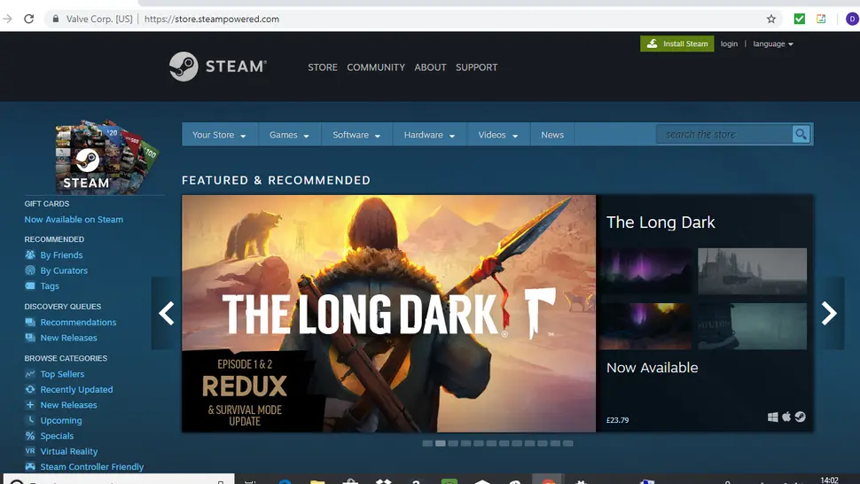 Download and sign up to Steam