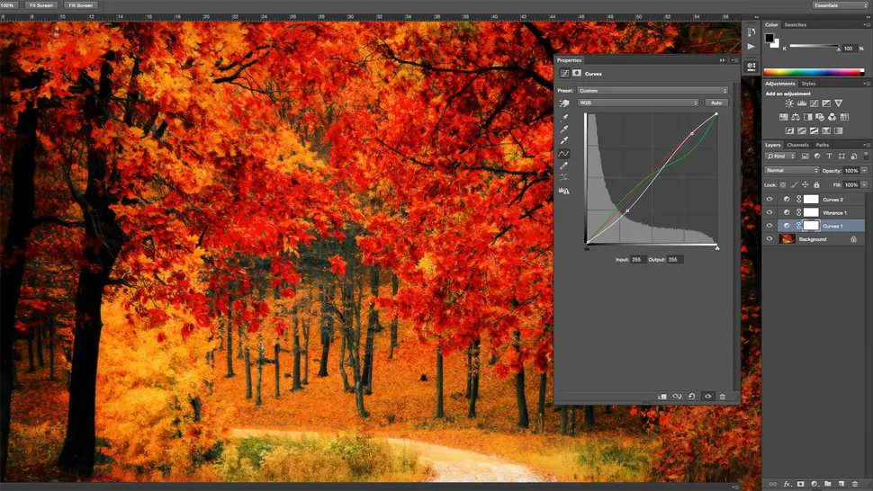 Overcompensate with color in Photoshop