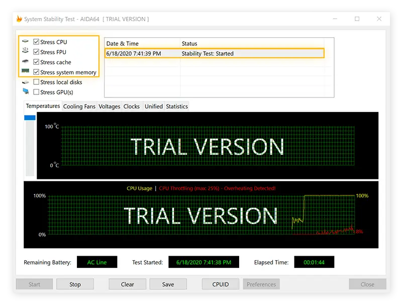 System Stability Test