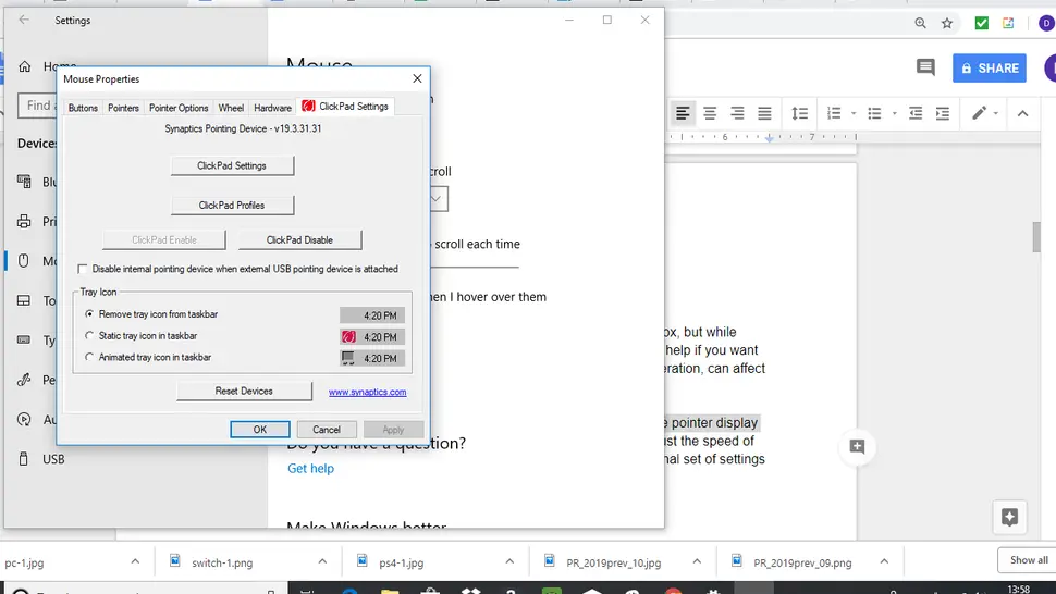 Turn off mouse acceleration