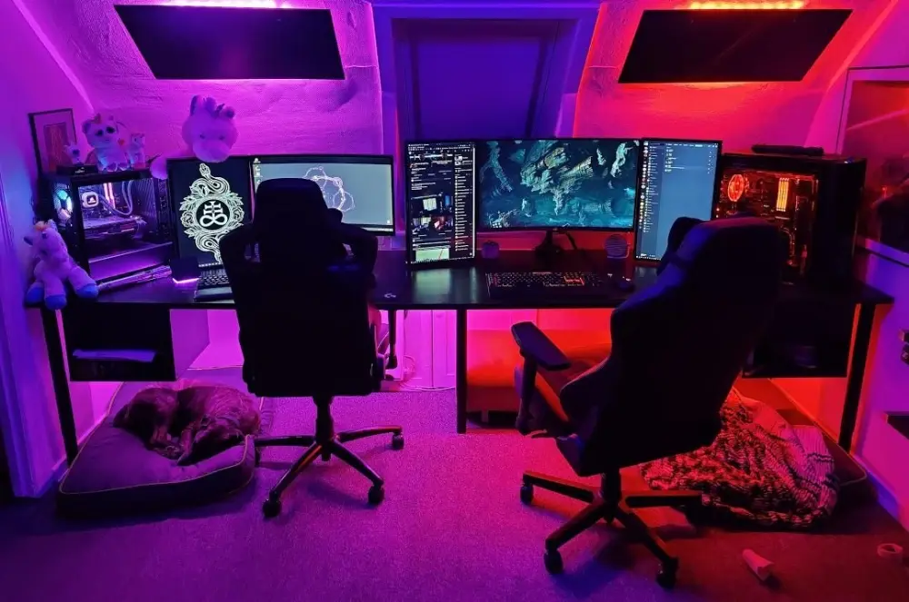 Gaming setup environmental Comfort