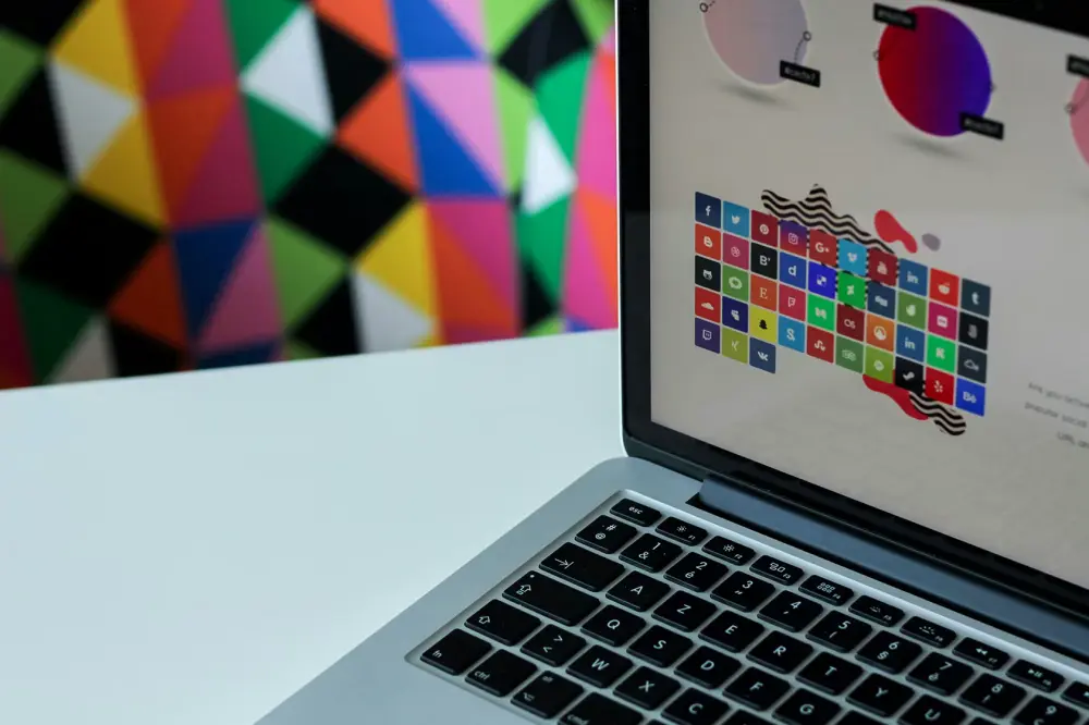 rgb design on a laptop screen