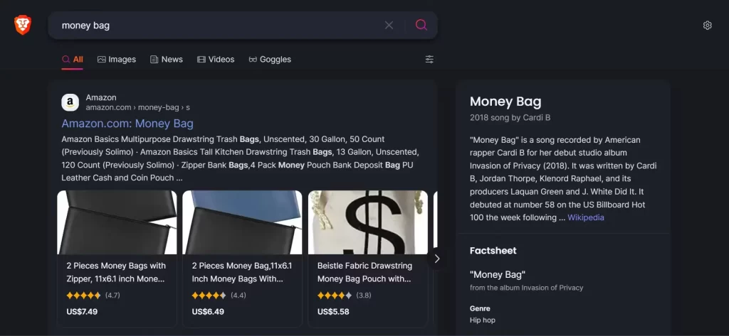 brave-engine-search-result
