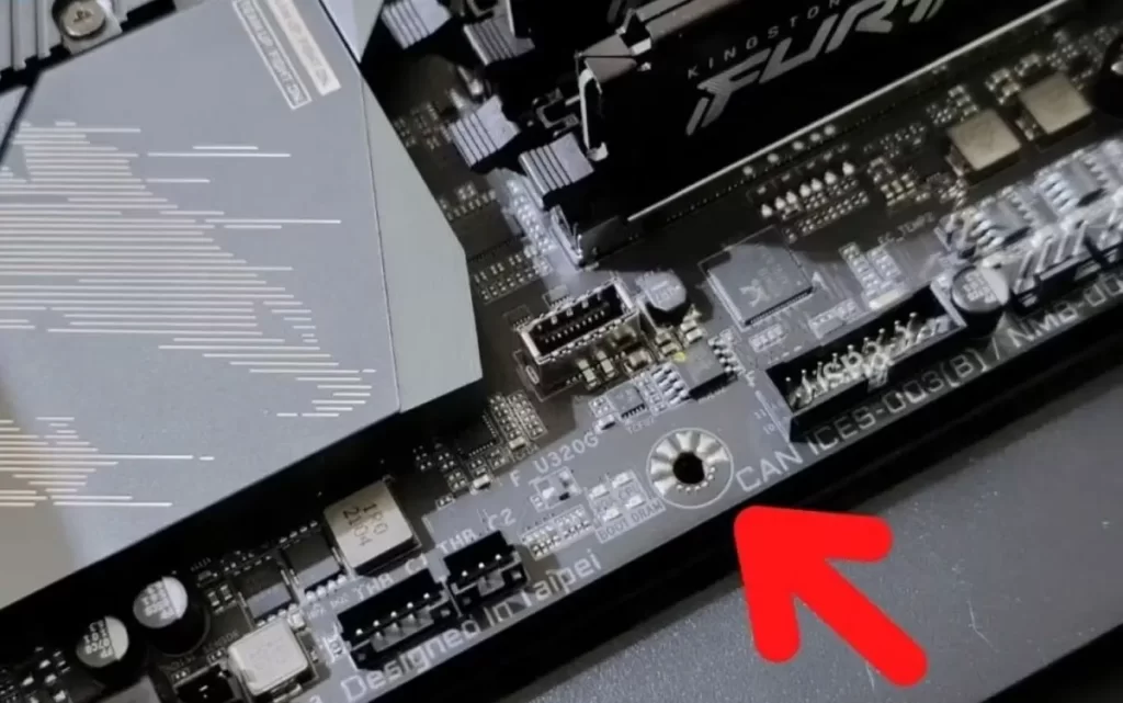 motherboard above the standoffs