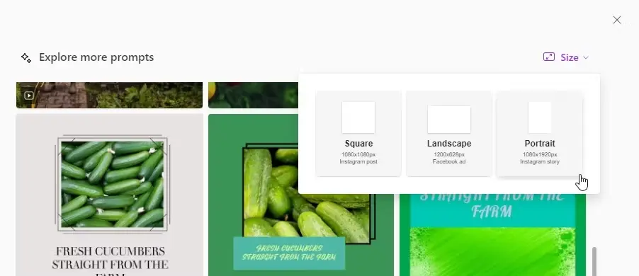adjust the size of the images