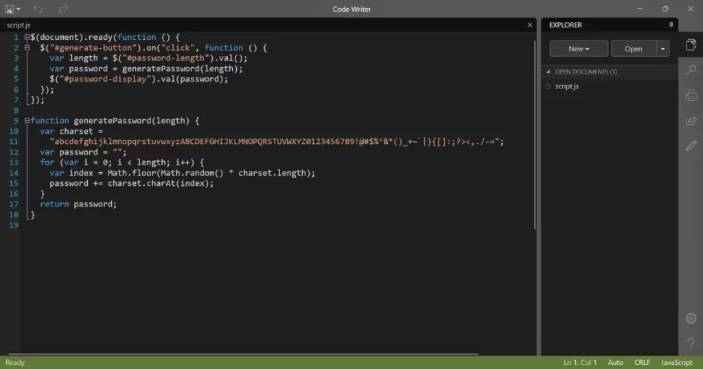 Code Writer