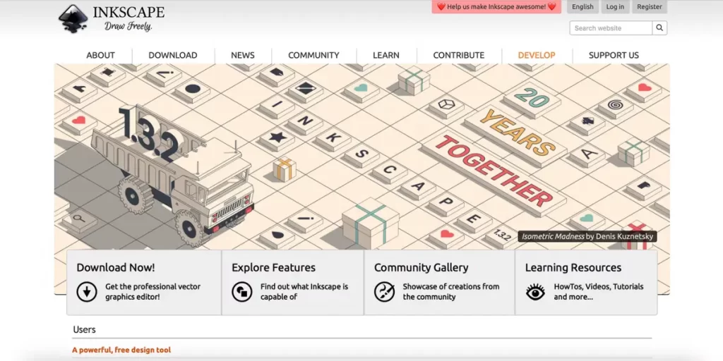 Inkscape is a free, open-source design software
